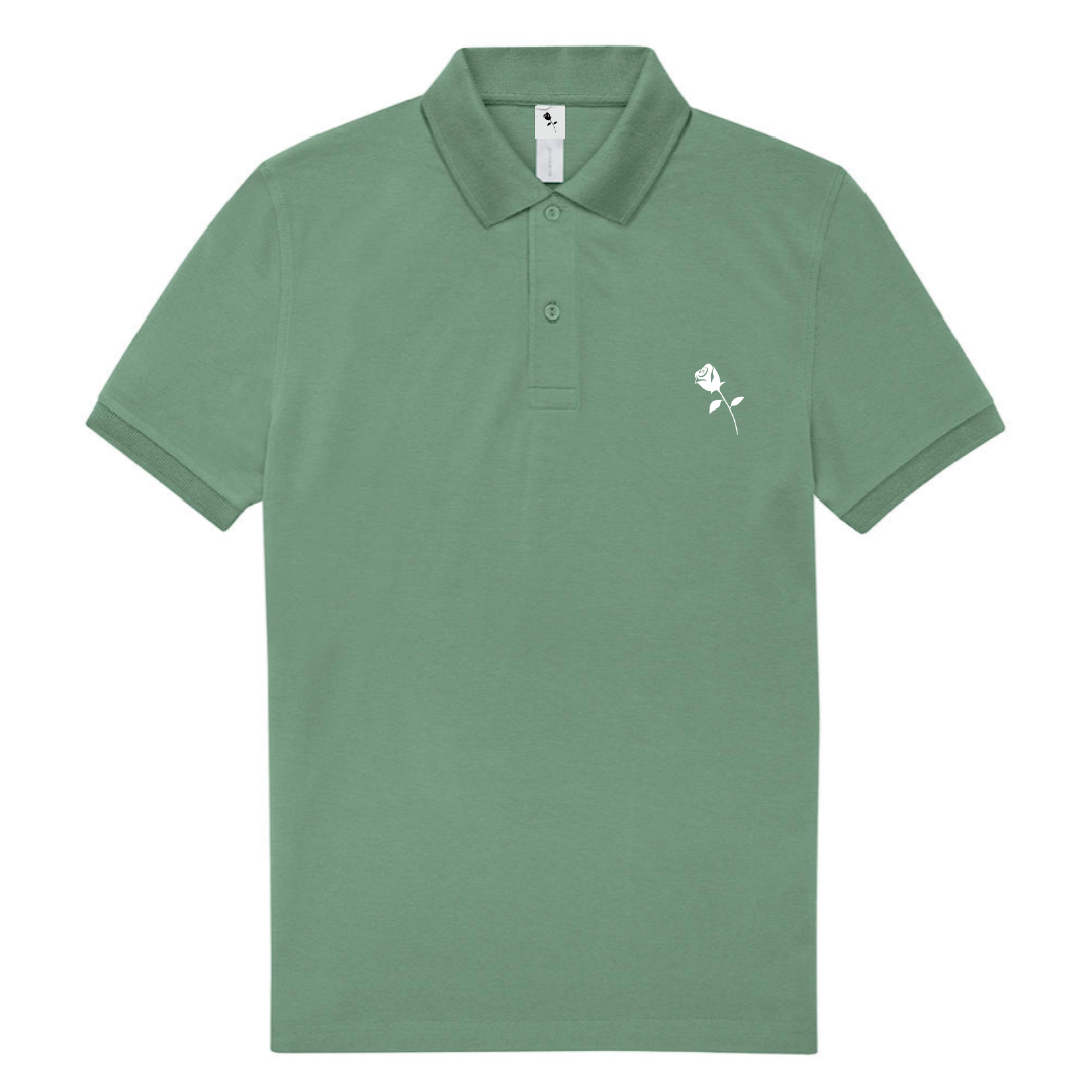 POLO AMALFI GREEN LOGO RICAMATO